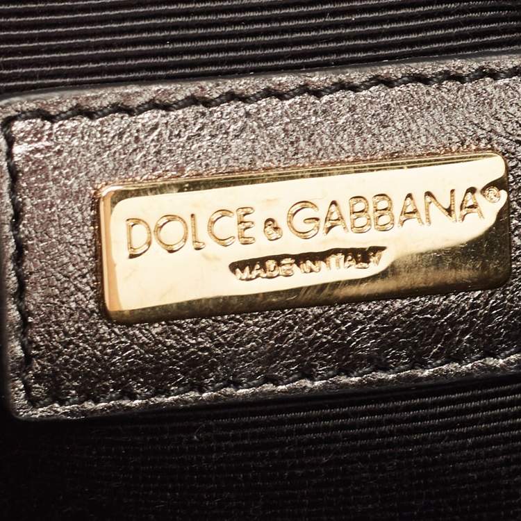 Pre Owned Dolce & Gabbana Multicolor Mixed Exotic Limited Edition Small Miss Sicily Top Handle Bag