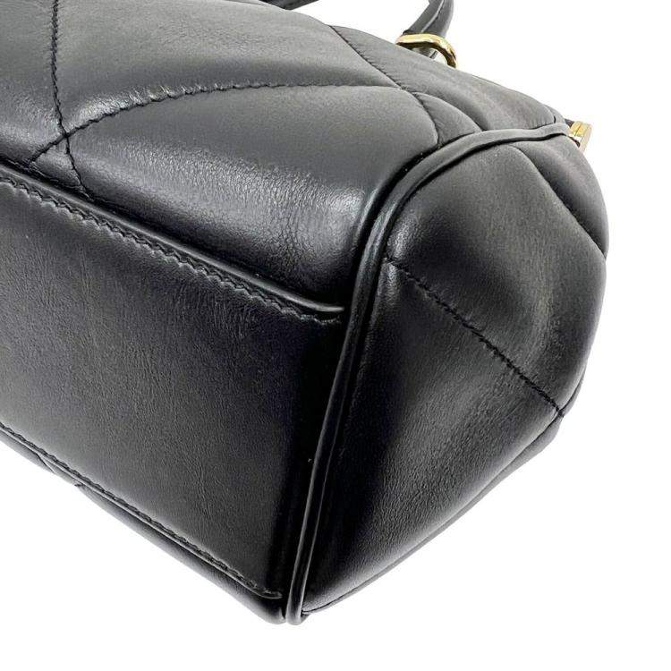 Pre Owned Dolce & Gabbana Black Quilted Leather Small Miss Sicily Top Handle Bag