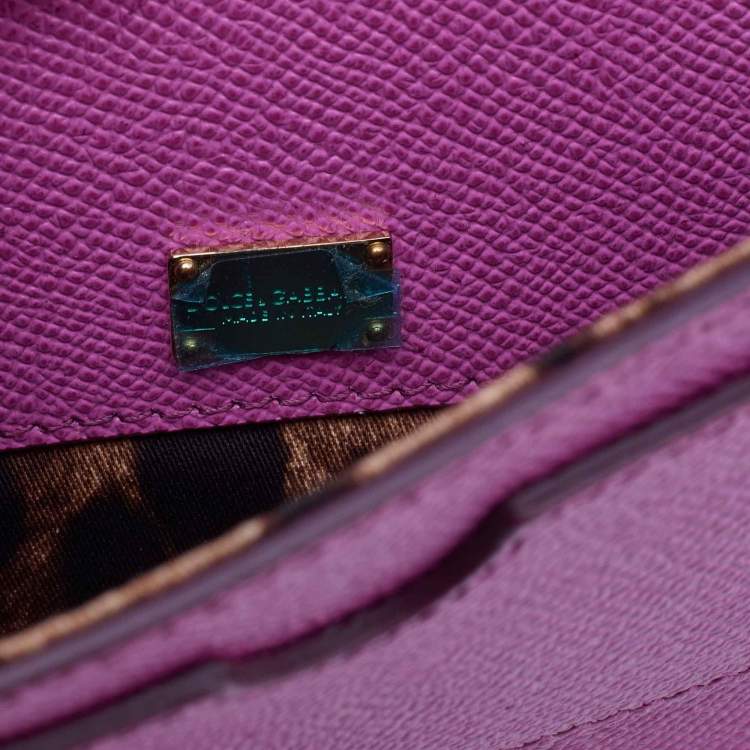 Pre Owned Dolce & Gabbana Pink Leather Mini Dauphine Crossbody Bag