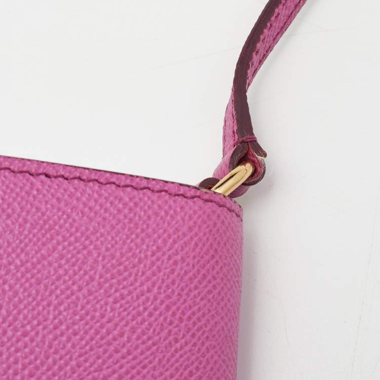 Pre Owned Dolce & Gabbana Pink Leather Mini Dauphine Crossbody Bag