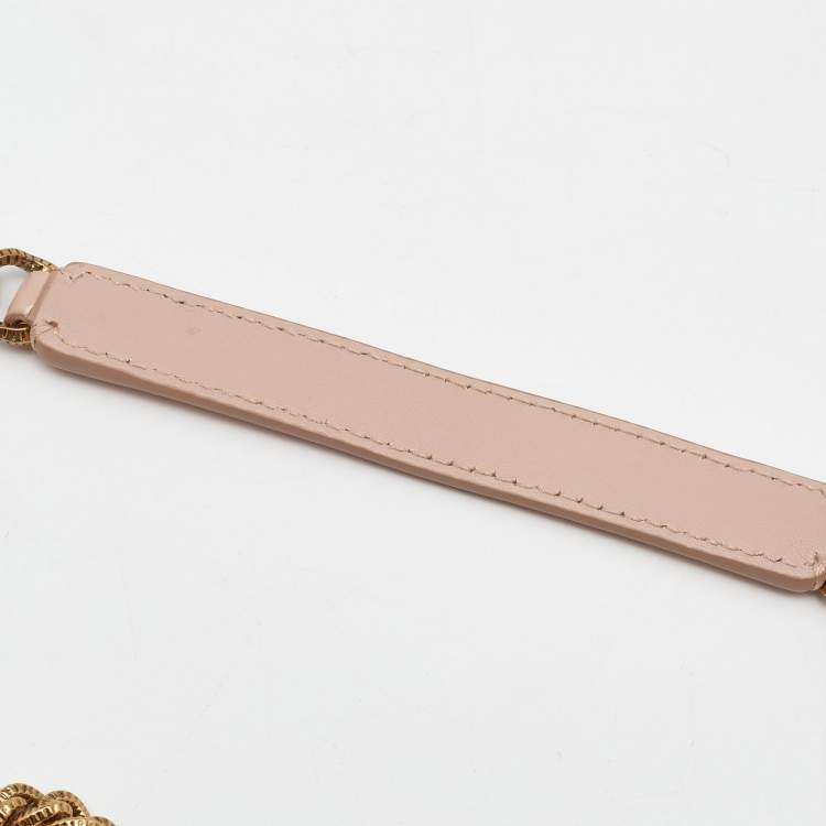 Pre Owned Dolce & Gabbana Pink Leather Devotion Mordore Crossbody Bag