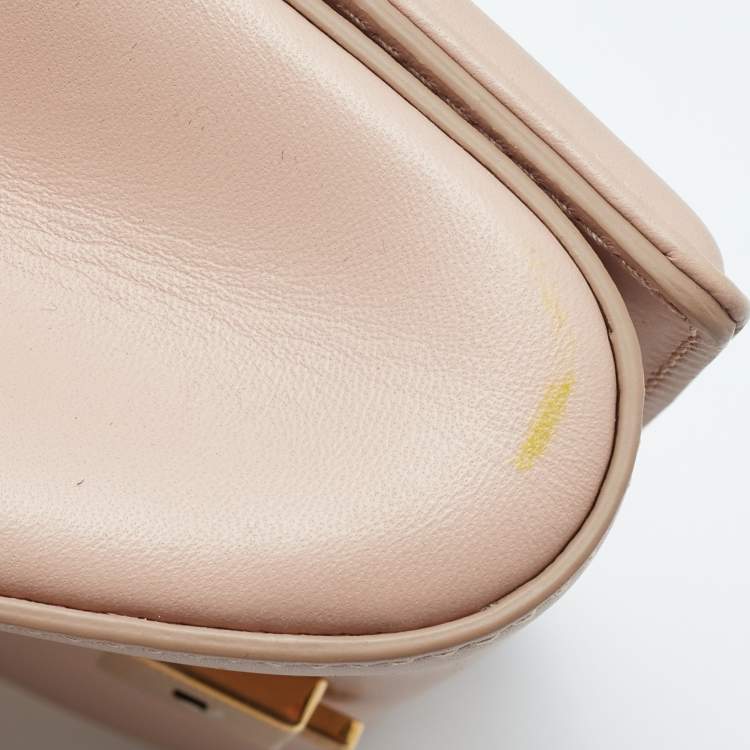 Pre Owned Dolce & Gabbana Pink Leather Devotion Mordore Crossbody Bag