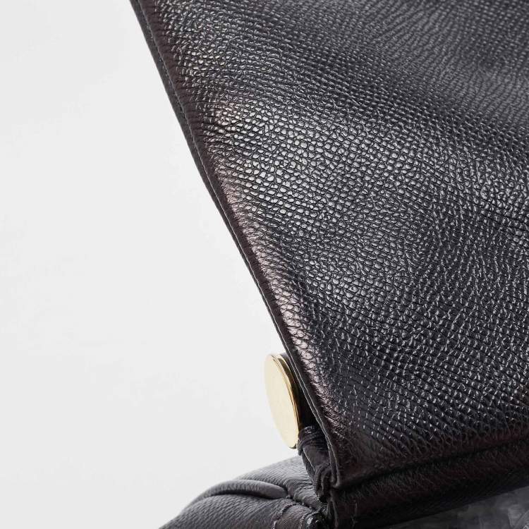 Pre Owned Dolce & Gabbana Black Leather Large Miss Sicily Top Handle Bag