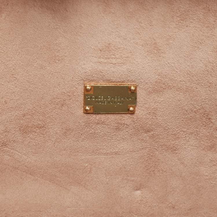 Pre Owned Dolce & Gabbana Multicolor Mixed Exotic Embossed Leather Embellished Dolce Box Clutch Bag