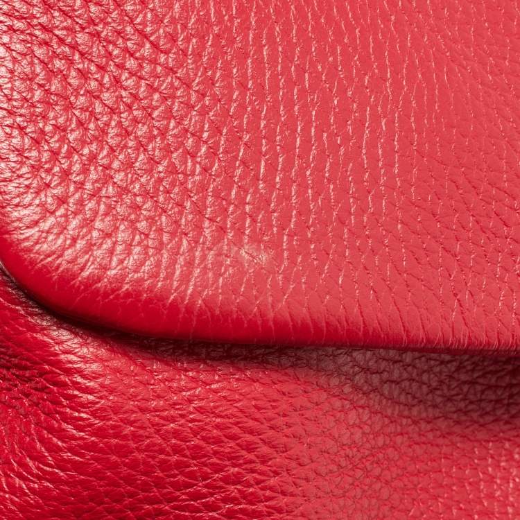 Pre Owned Dolce & Gabbana Red Leather Miss Sicily Top Handle Bag