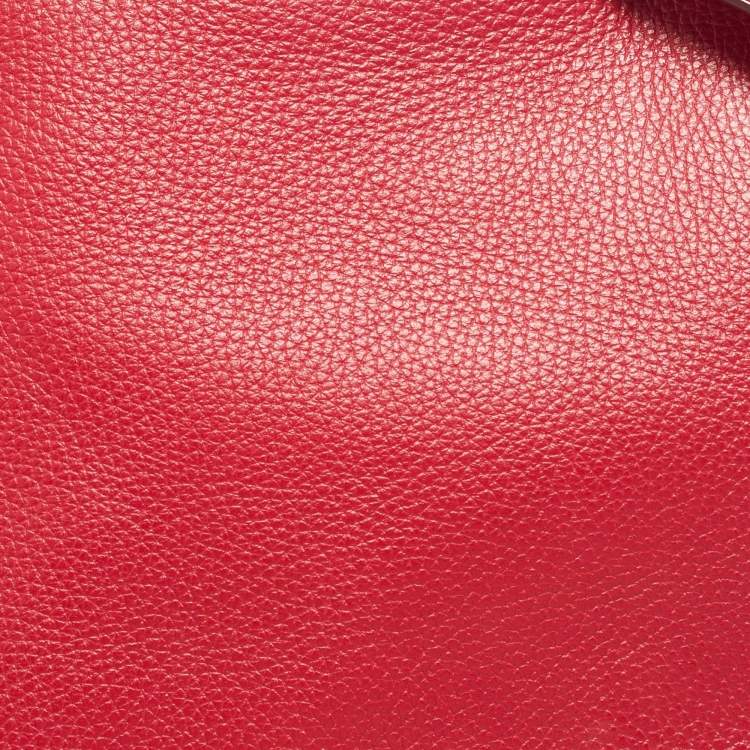 Pre Owned Dolce & Gabbana Red Leather Miss Sicily Top Handle Bag