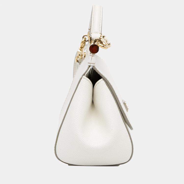 Pre Owned Dolce & Gabbana White Mini Miss Sicily
