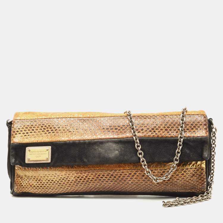 Dolce & Gabbana Unique Snakeskin Clutch Bag