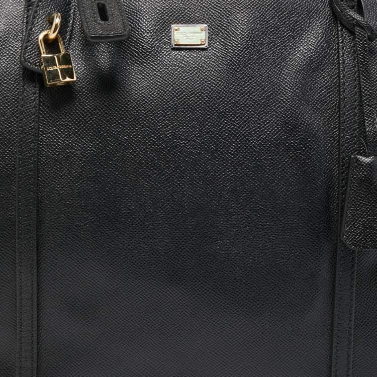 Pre Owned Dolce & Gabbana Black Leather Miss Escape Shopper Tote