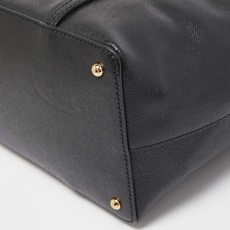 Pre Owned Dolce & Gabbana Black Leather Miss Escape Shopper Tote