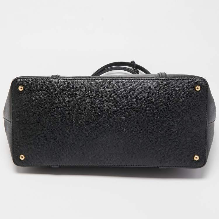 Pre Owned Dolce & Gabbana Black Leather Miss Escape Shopper Tote
