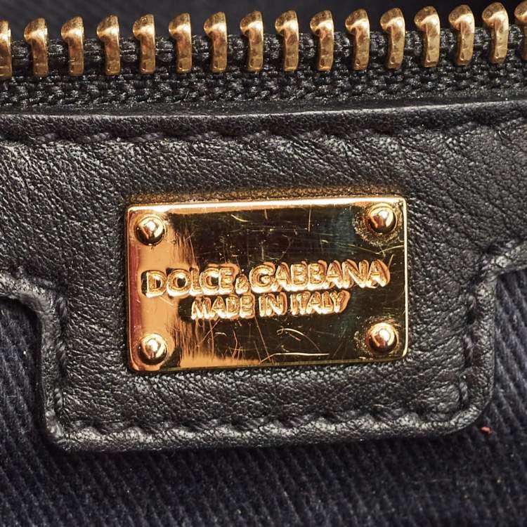 Pre Owned Dolce & Gabbana Brown Leopard Print Calfhair Shoulder Bag