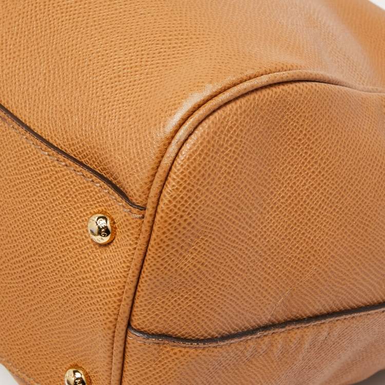 Pre Owned Dolce & Gabbana Brown Leather Large Miss Sicily Top Handle Bag