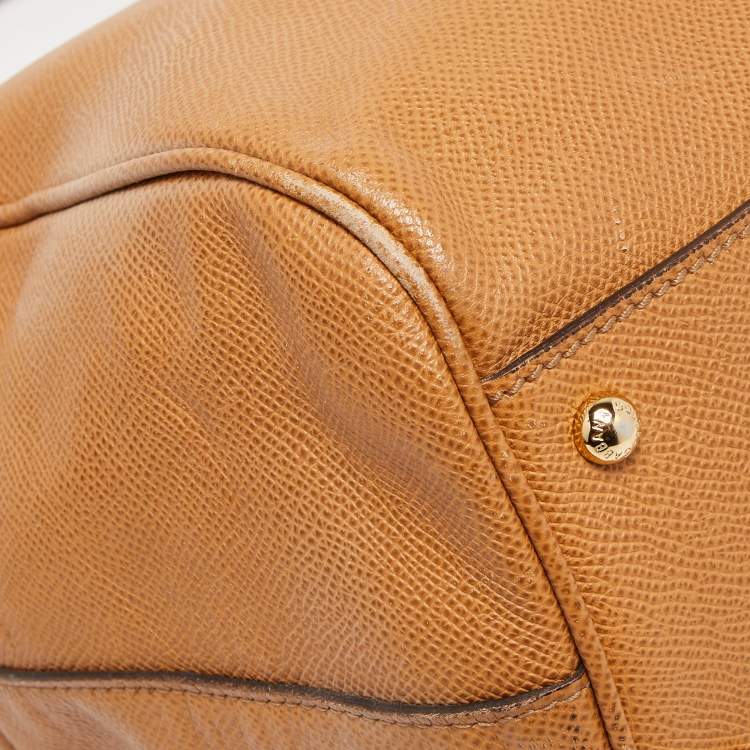 Pre Owned Dolce & Gabbana Brown Leather Large Miss Sicily Top Handle Bag