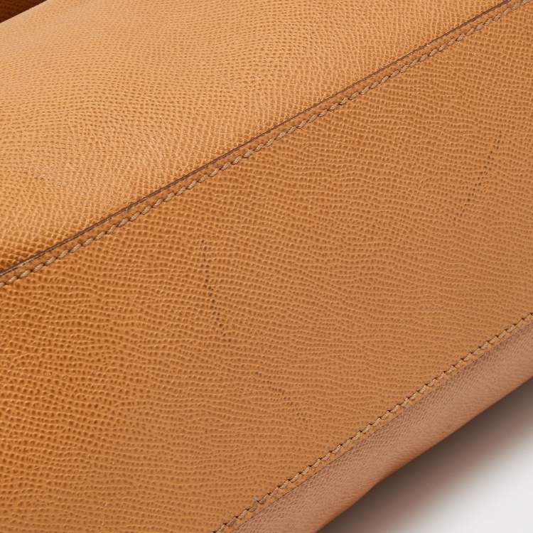 Pre Owned Dolce & Gabbana Brown Leather Large Miss Sicily Top Handle Bag