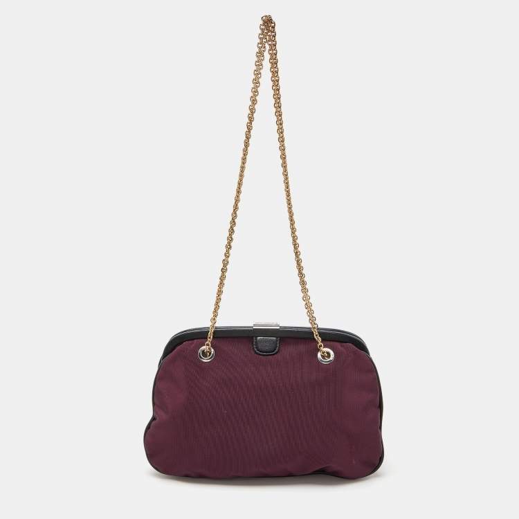 Burgundy clearance chain bag