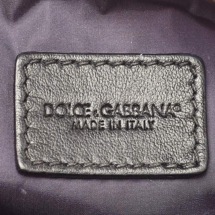 Pre Owned Dolce & Gabbana Multicolor Print Nylon Zip Pouch