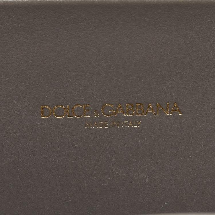 Pre Owned Dolce & Gabbana Grey Leather Devotion Chain Shoulder Bag