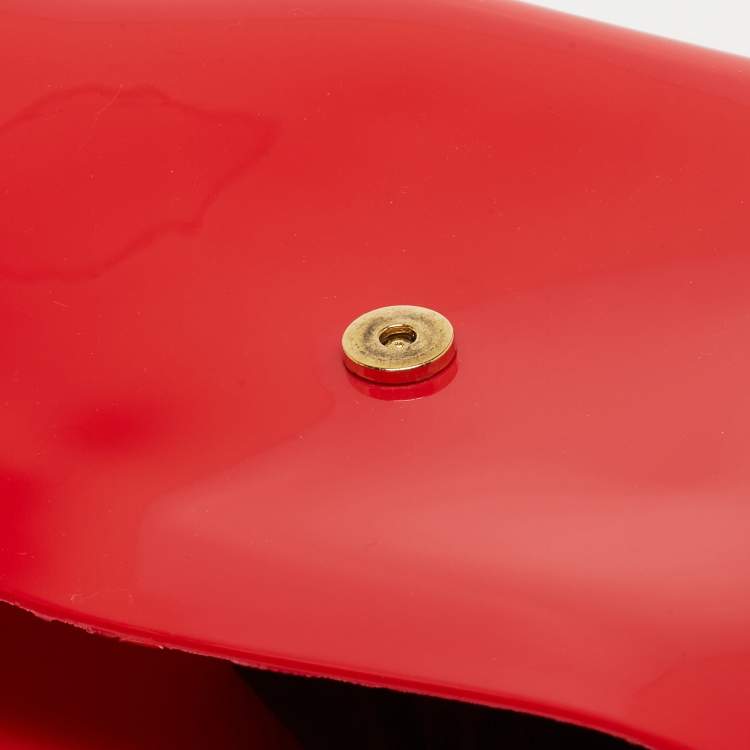 Pre Owned Dolce & Gabbana Red Rubber Miss Sicily Top Handle Bag