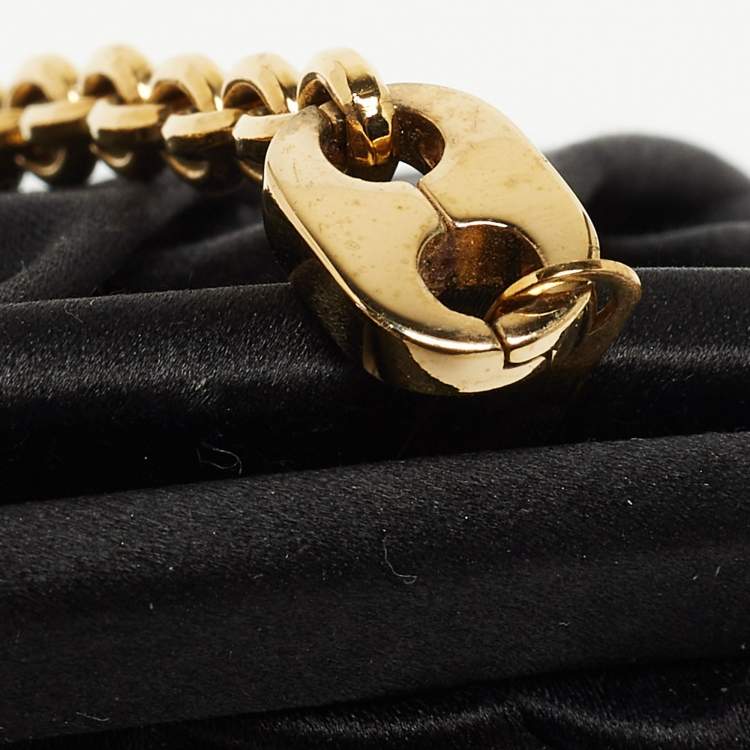 Pre Owned Dolce & Gabbana Black Nylon Crystals Embellished Kisslock Chain Clutch
