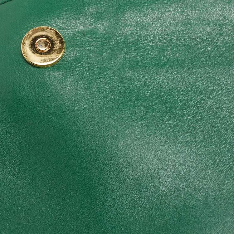 Pre Owned Dolce & Gabbana Green Straw Crochet Large Miss Sicily Top Handle Bag