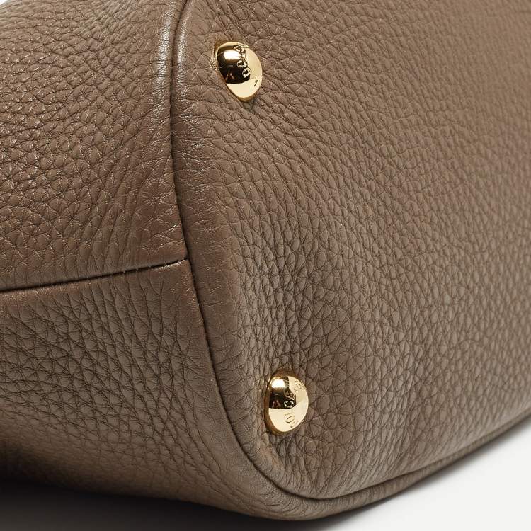Pre Owned Dolce & Gabbana Beige Leather Frame Hobo