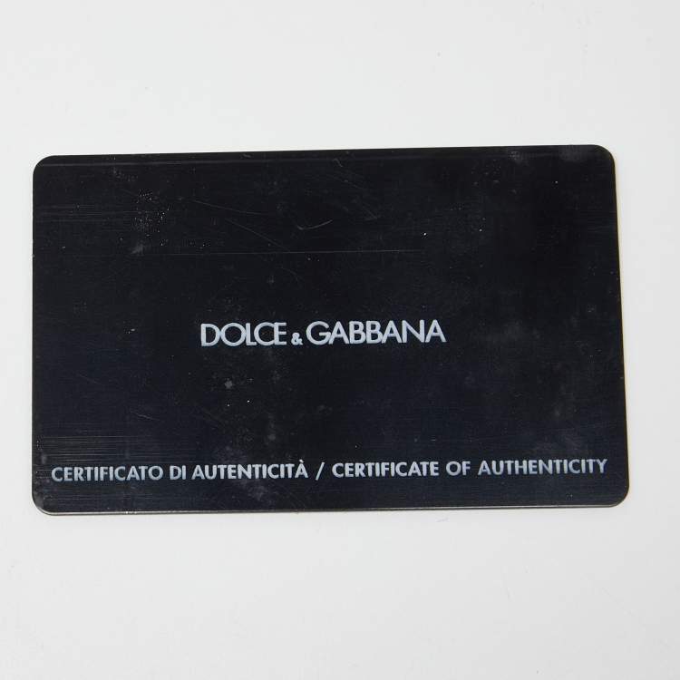 مملوكة مسبقًا Dolce & Gabbana Gold Leather Continental Wallet