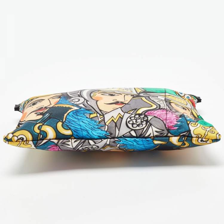 Pre Owned Dolce & Gabbana Multicolor Printed Fabric Zip Pouch