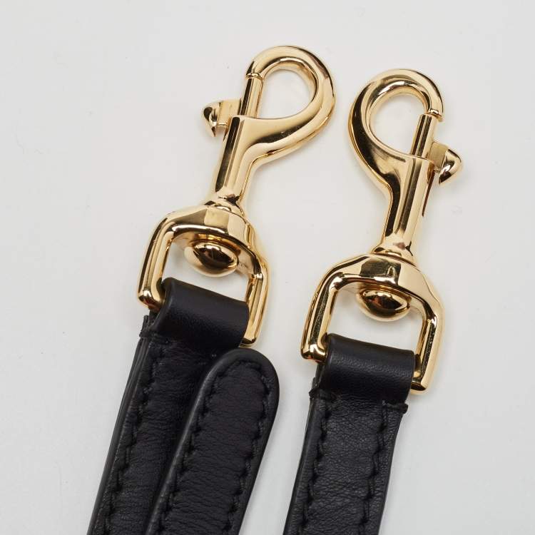 Pre Owned Dolce & Gabbana Black Leather Padlock Top Handle Bag