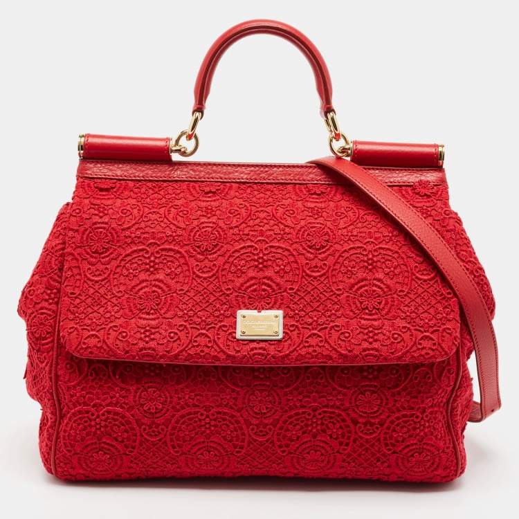 Dolce and gabbana hot sale red handbag