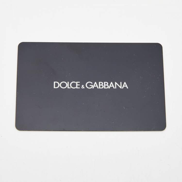 Pre Owned Dolce & Gabbana Multicolor Floral Leather Bifold Card Holder