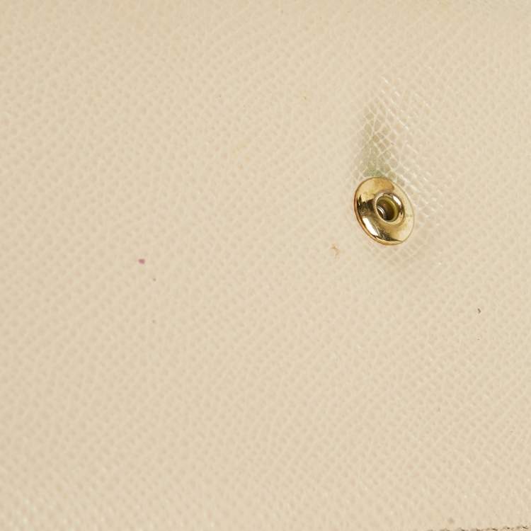 Pre Owned Dolce & Gabbana Beige Leather Dauphine Flap Continental Wallet