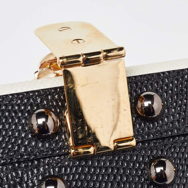Pre Owned Dolce & Gabbana Multicolor Leather Queen Of Hearts Box Clutch