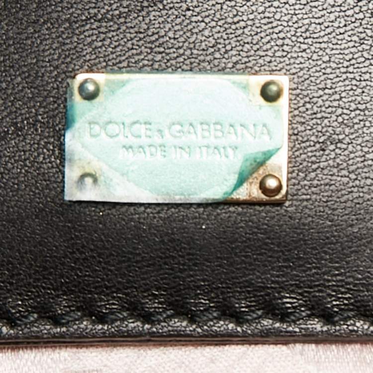 Pre Owned Dolce & Gabbana Multicolor Python Leather Medium Miss Sicily Top Handle Bag
