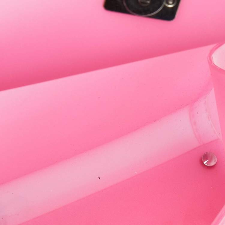 مملوكة مسبقًا Dolce & Gabbana Pink/Black Jelly Miss Sicily Top Handle Bag