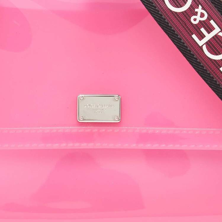 مملوكة مسبقًا Dolce & Gabbana Pink/Black Jelly Miss Sicily Top Handle Bag