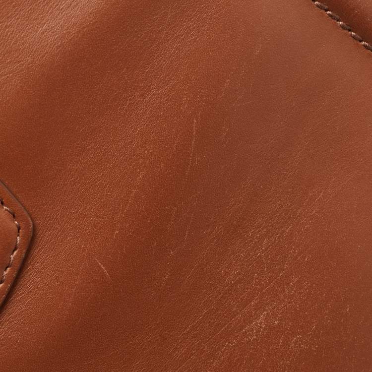 Pre Owned Dolce & Gabbana Brown Leather DG Amore Shoulder Bag