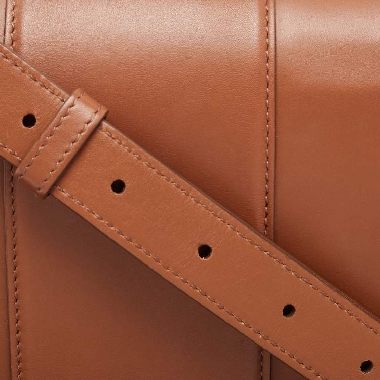 Pre Owned Dolce & Gabbana Brown Leather DG Amore Shoulder Bag