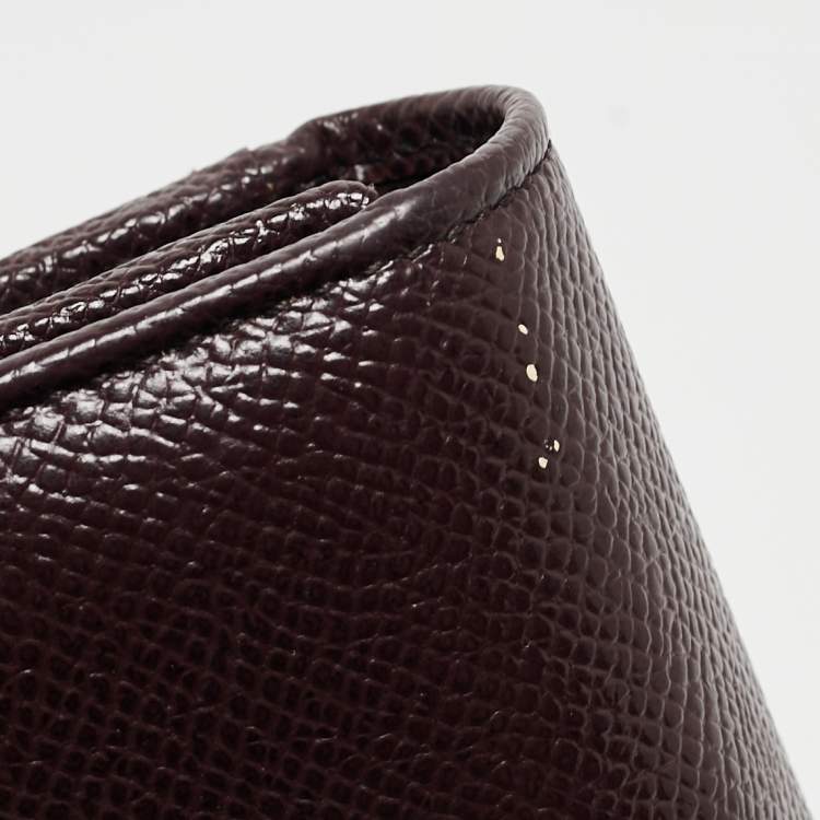 مملوكة مسبقًا Dolce & Gabbana Dark Brown Leather Dauphine Flap Continental Wallet