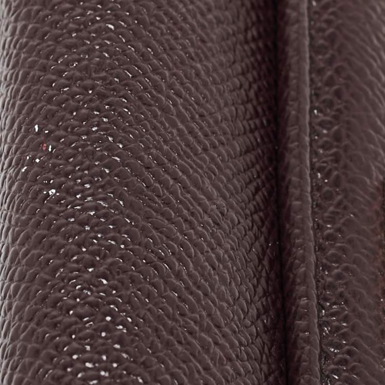 مملوكة مسبقًا Dolce & Gabbana Dark Brown Leather Dauphine Flap Continental Wallet