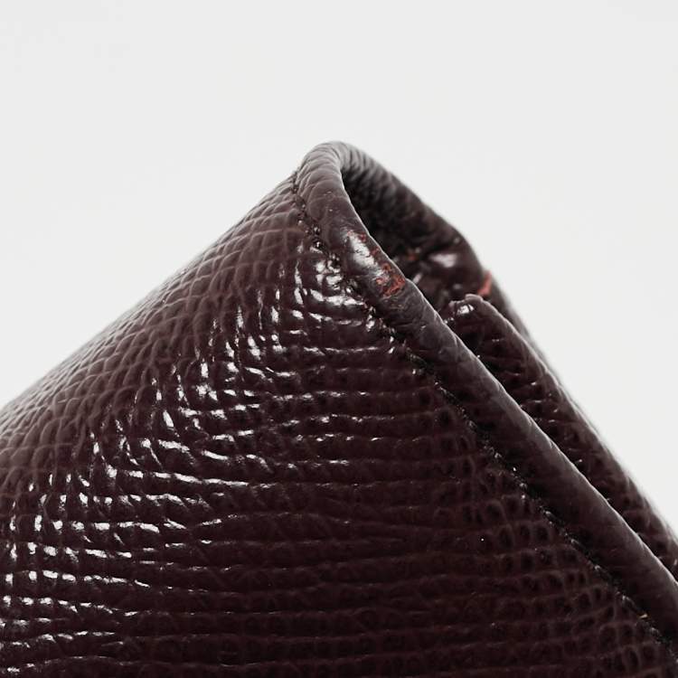 مملوكة مسبقًا Dolce & Gabbana Dark Brown Leather Dauphine Flap Continental Wallet