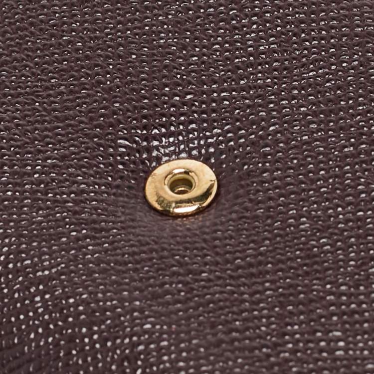 مملوكة مسبقًا Dolce & Gabbana Dark Brown Leather Dauphine Flap Continental Wallet