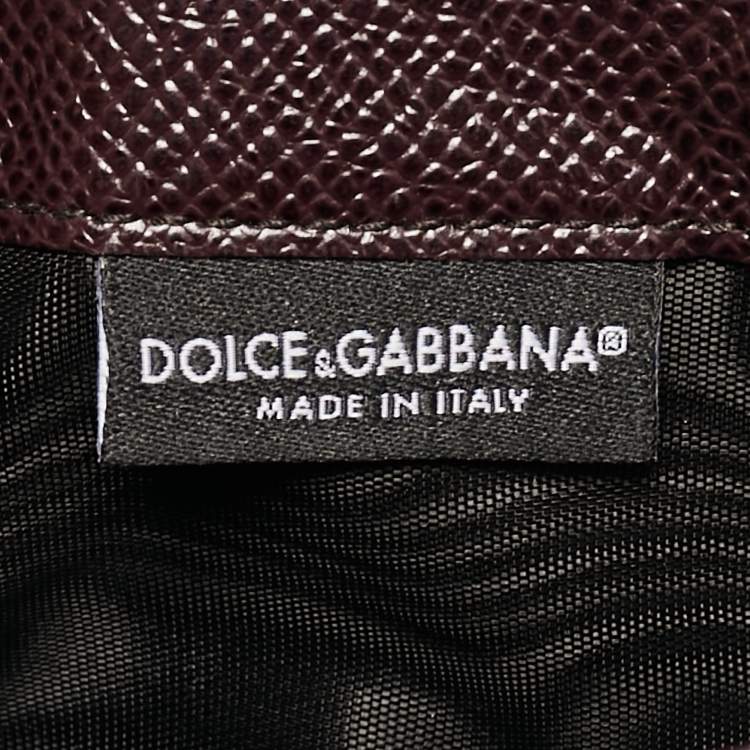 مملوكة مسبقًا Dolce & Gabbana Dark Brown Leather Dauphine Flap Continental Wallet