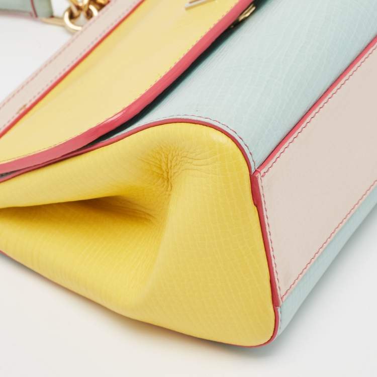 Pre Owned Dolce & Gabbana Multicolor Leather Small Miss Sicily Top Handle Bag