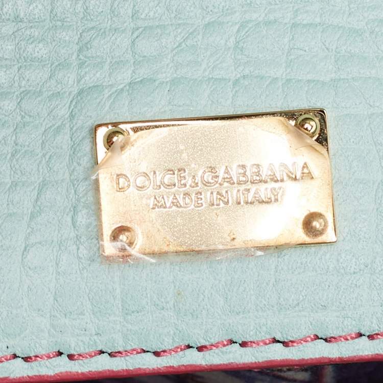 Pre Owned Dolce & Gabbana Multicolor Leather Small Miss Sicily Top Handle Bag