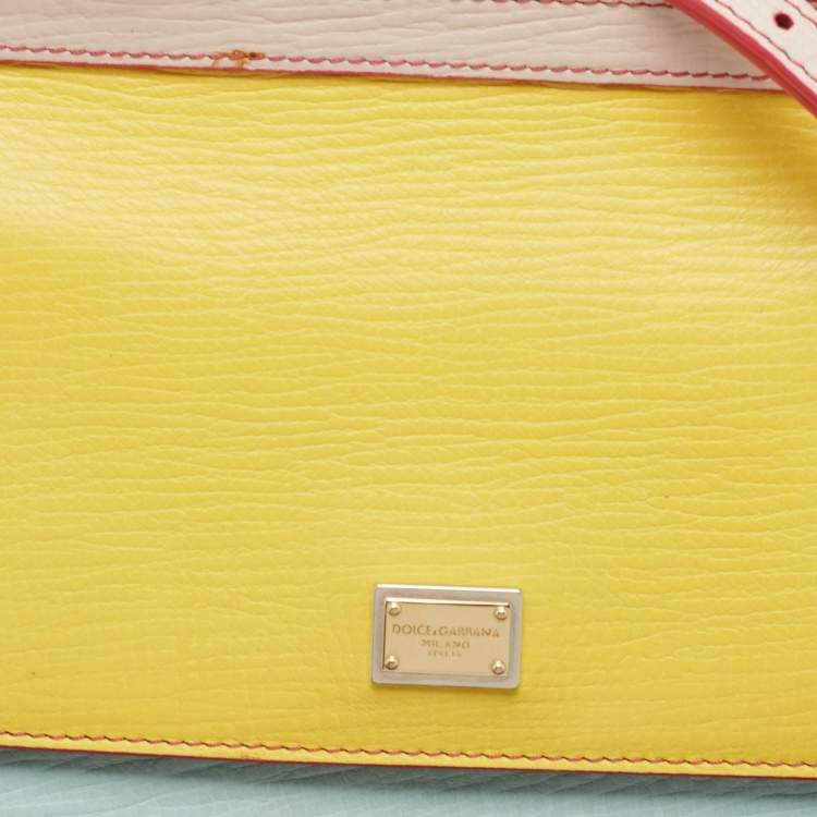 Pre Owned Dolce & Gabbana Multicolor Leather Small Miss Sicily Top Handle Bag
