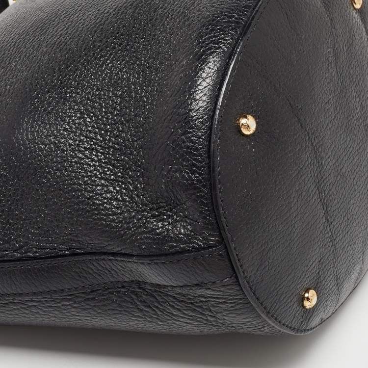 Pre Owned Dolce & Gabbana Black Soft Leather Bucket Bag