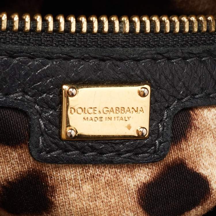 Pre Owned Dolce & Gabbana Black Soft Leather Bucket Bag