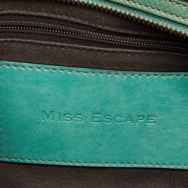 Pre Owned Dolce & Gabbana Multicolor Leopard Coated Canvas and Leather Miss Escape Boston Bag