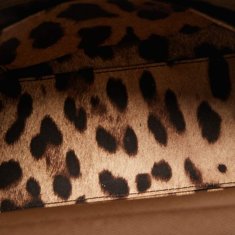 Pre Owned Dolce & Gabbana Brown Leather Medium Miss Sicily Top Handle Bag